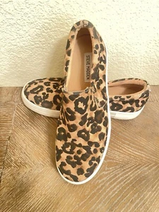 Steve Madden scarpe donna taglia 8 marrone leopardato sneakers casual slip on - Foto 1 di 5