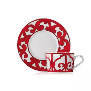 NEW HERMES BALCON DU GUADALQUIVIR PAIR OF TEACUPS & SAUCERS #P011016P BRAND NIB - Picture 1 of 5