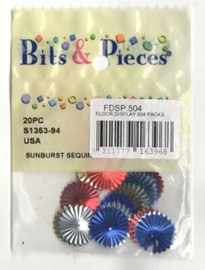 SUNBURST SEQUINS - Multi colours - 20pcs - Cousin Corp - (S1353-94) - (3418) - Picture 1 of 1