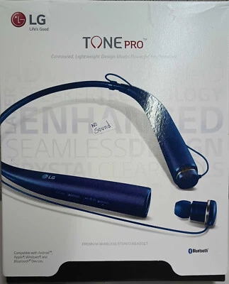 LG TONE PRO HBS-780 Bluetooth Stereo Headset - Matte Blue as Part only No sound - Image 1 of 2