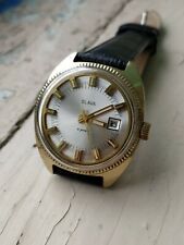  Slava Watch USSR Vintage Soviet  Mechanical Wristwatch.Gold plated AU5.