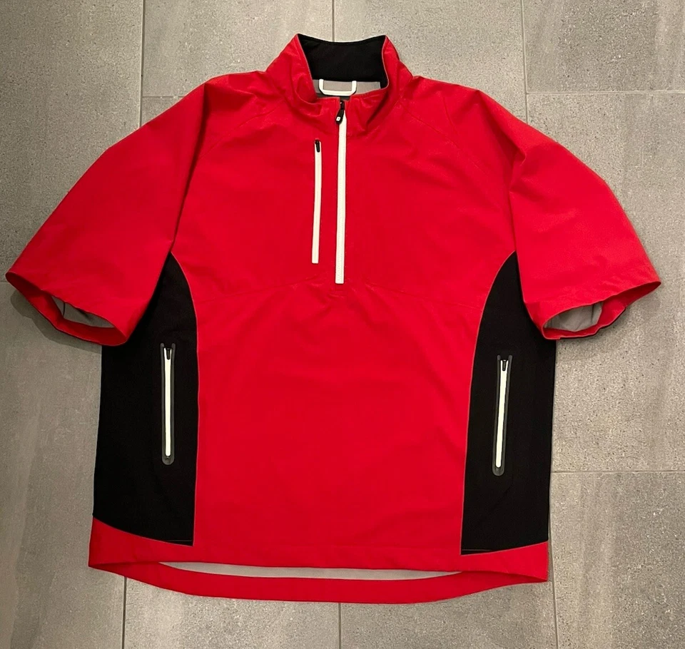 FootJoy Dryjoys Tour XP 夹克男式特大号红色套衫高尔夫户外 — 第 1/4 张图片