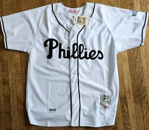 Philadelphia Phillies Jimmie Foxx 1945 Mitchell & Ness Jersey Sz 50 - Picture 1 of 4