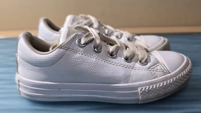 Zapatilla deportiva Converse All Star Oxford de cuero blanco Chuck Taylor tiro bajo W 12 Foto 1 de 4