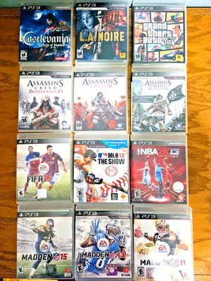 Lot of 12 SONY PS3 PlayStation 3 Games - Sports & Action/Adventure MLB NFL GTA - Image 1 of 4