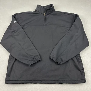 PING Jacket Mens Large Black Quarter Zip Collection Pullove Golf Fleece Pocket L - Picture 1 of 9