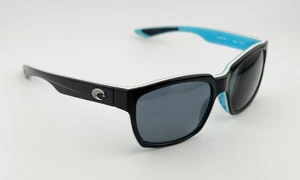 🕶️Cadre seul ! Lunettes de soleil COSTA DEL MAR PLAYA monture rayée noir/bleu PY87 - Photo 1/17