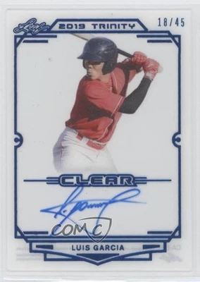 2019 Leaf Trinity Clear Auto Blue /45 Luis Garcia #CA-LG1 Auto - Image 1 of 2