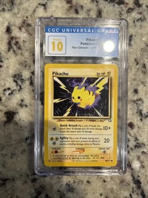 CGC 10 MINT Pikachu 2000 Neo Genesis 70/111 Pokemon Card psa - Image 1 of 2