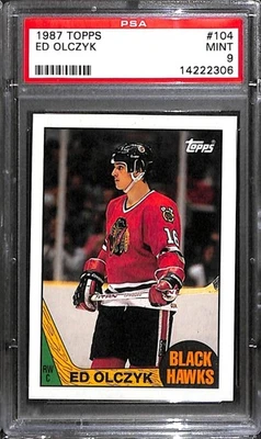 1987-88 TOPPS #104 Ed Olczyk PSA 9 Mint 14222306  - Image 1 of 3