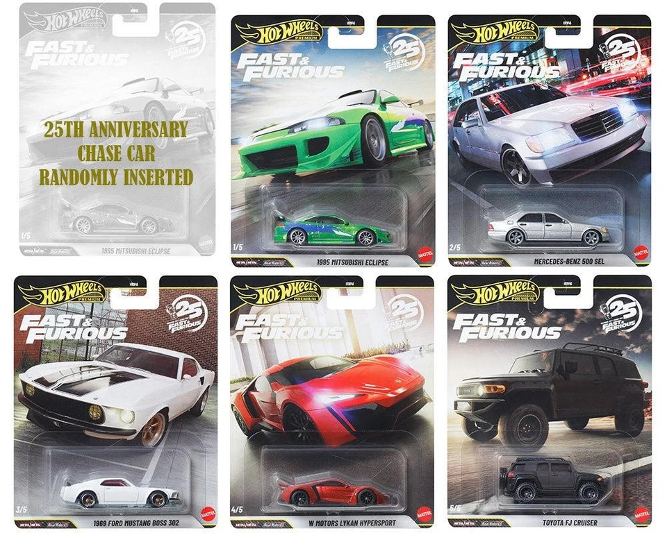 Hot Wheels 1:64 (10-Piece Set) Fast & Furious 25th Anniversary *SEALED BOX* - image 1 of 1