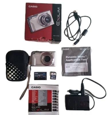 Casio Exilim EX-H10 Silber- Kompakte Digitalkamera 10X Optical zoom 12,1MP - Bild 1 von 4