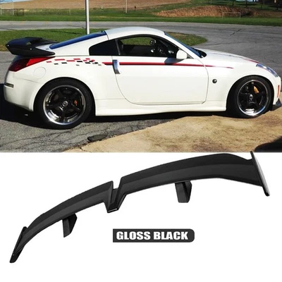55" Rear Car Trunk Spoiler PRO Racing Rear Wing Gloss Black For Nissan 350Z 370Z - Image 1 of 4