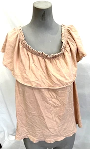 ACTUAL ELLIOTT TOP SIN MANGAS ELÁSTICO CUELLO BARCO-TALLA 1-100% ALGODÓN-BEIGE-USADO - Imagen 1 de 10