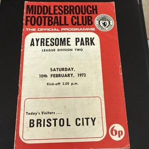 1973 Middlesbrough V Bristol City Football Programme - Picture 1 of 5