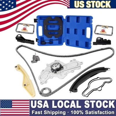 Kit de cadena de distribución bomba de agua para Ford Explorer Flex Lincoln Taurus 3,7 3,5 L 13-19 Foto 1 de 4