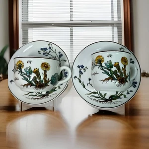 Villeroy & Boch Botanica Tasse & Untertasse 2er Set Coltfoot & Forget Me Knot Floral - Bild 1 von 25