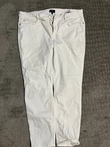NYDJ Womens White Ankle Jeans Lift-Tuck Denim Ankle Jeans 14 - Picture 1 of 6