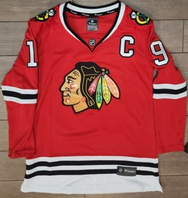 New Women Chicago Blackhawks Jonathan Toews #19 Fanatics Breakaway Red Jersey M - Image 1 of 4
