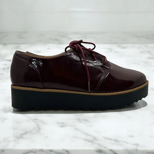 Chinese Laundry Womens 7 Platform Oxford Kiss-001A Maroon Shoes Lace Up - Picture 1 of 11