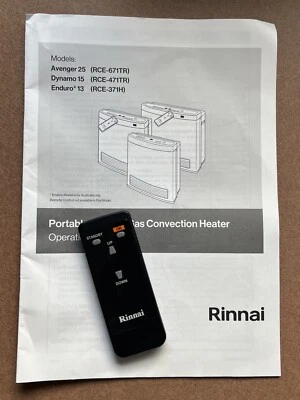 LATEST MODEL Rinnai Gas Heater Remote Control Avenger 25 Dynamo 15 - image 1 of 4