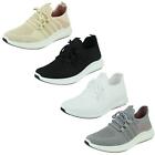 Ladies Spot On Lace Up Casual Trainers 