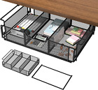 ADWOLT Under desk drawer, under desk organiser with space divider design,desk