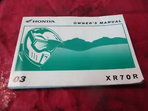 Honda Motorcycles 2003 XR70 Owner's Manual & Tips and Practice Guide 120824 - Bild 1 von 13