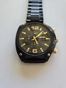 DIESEL DZ4504 Chronograph Black Stainless Steel Overflow Men's Watch - Picture 1 of 4