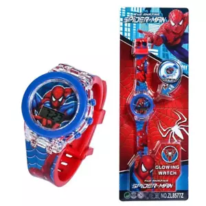 Spiderman Kids LED Flash Light Watch Digital Marvel Superheroes Wristwatch - Picture 1 of 3
