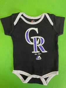 MLB Colorado Rockies Black Bodysuit 0-3 months - Imagen 1 de 4