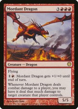 1X Mordant Dragon Duel Decks: Knights vs. Dragons NM/EX MTG CARD