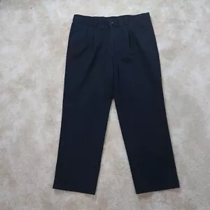 Dockers Straight Leg Khaki Pants Men's 38x30 Pleated Front Black - Picture 1 of 10