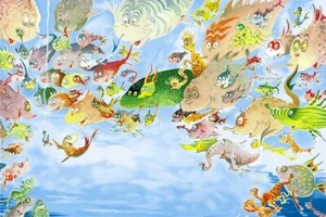 Dr. Seuss "A Plethora of Fish" Make Offer #5363DS75X00DIVA - Picture 1 of 4