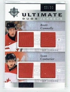 11-12 UD Ultimate Duos  Brett Connolly--Sean Couturier  /50  Quad Jerseys 