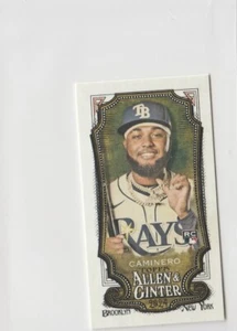 2024 Topps Allen & Ginter Junior Caminero Mini SP #92 Tampa Bay Rays RC Rookie - Bild 1 von 2