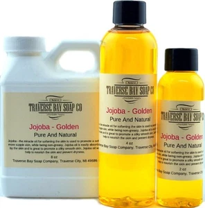 Jojoba Oil Golden, Organic, 100% pure, Soap making supplies, massage oils. - Picture 1 of 12
