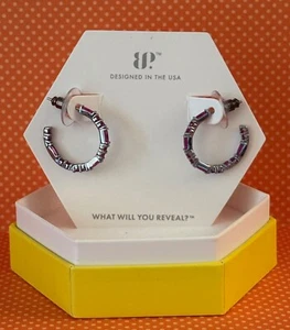 Bomb Party Earring “Make Every Moment Count” RBP8818 Lab Ruby Corundum Hematite - Picture 1 of 3