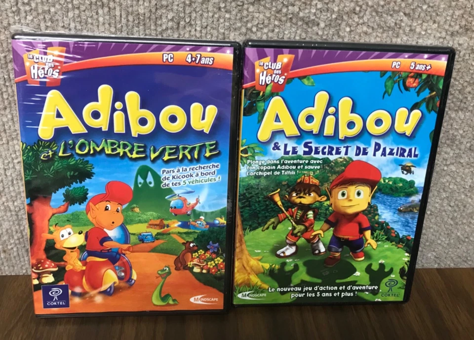 Adibou PC CD-ROM French Game Lot (2) et L'ombre Verte & Le Secret De Paziral NEW - Image 1 of 4