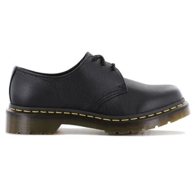 Dr. Doc Martens 1461 Virginia 24256001 Mujer Oxford Zapatos Cuero Negro Nuevo - Imagen 1 de 4