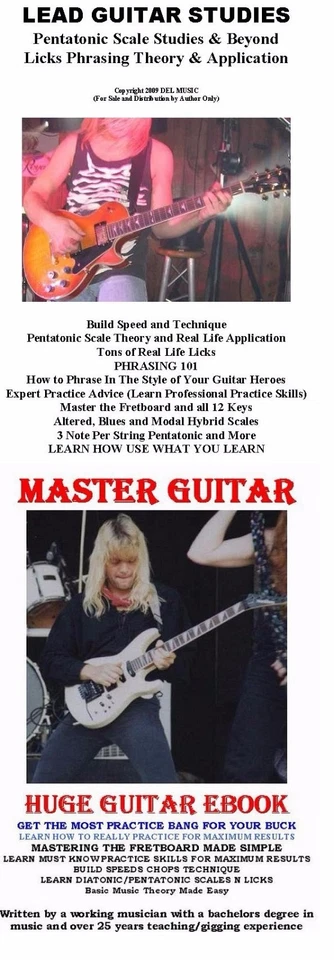 2 Huge E Books  Rock Blues Guitar Lessons Scales Tabs Theory Technique Licks - Image 1 of 4