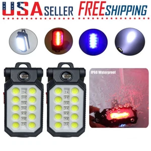 Portable LED Work Light COB Flashlight Rechargeable Lantern Magnetic Spot Light - Picture 1 of 12