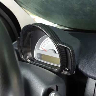 Painel de fibra de carbono ABS moldura decorativa acabamento capa para Smart Fortwo 2009-15 - Imagem 1 de 4