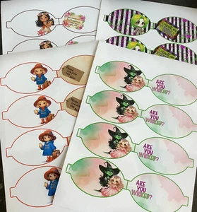 PACK 16 "PELÍCULAS INSPIRADAS" LAZOS DE TELA DE LONA IMPRESA PARA HACER LAZOS PARA EL CABELLO - Imagen 1 de 3