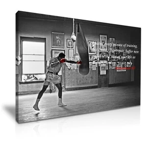 Muhammad Ali Boxen Sport Zitat Leinwand Wandbild Bild Druck 76cmx50cm - Bild 1 von 2
