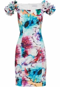 Gina Bacconi Print Harmonia Cocktail Dress UK 10 New rrp £230 - Picture 1 of 5
