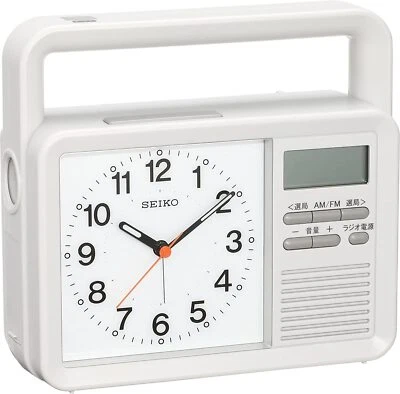 SEIKO KR885N Multi Function Disaster Prevention Alarm Clock Gray Battery Powered - Image 1 of 4