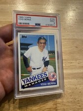 Yogi Berra PSA 9 MINTY MINT 1985 Topps Card New York Yankees Collector GIFT #155