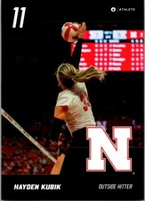 Hayden Kubik 2023 ONIT Nebraska BLACK #8 Volleyball Card Rookie RC Cornhuskers