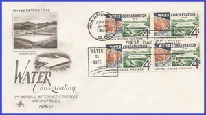 USA4 #1150 U/A ARTCRAFT FDC BL4 conservación de agua - Imagen 1 de 1
